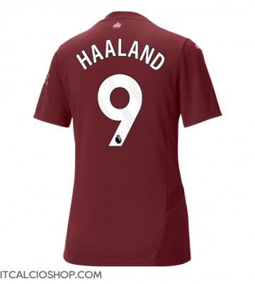 Manchester City Erling Haaland #9 Terza Maglia Femmina 2024-25 Manica Corta